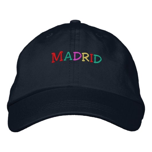 Namedrop Nation_Madrid mehrfarbig Bestickte Baseballkappe (Vorderseite)