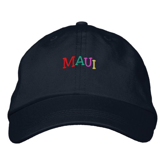 Namedrop Nation_Maui mehrfarbig Bestickte Kappe (Vorderseite)