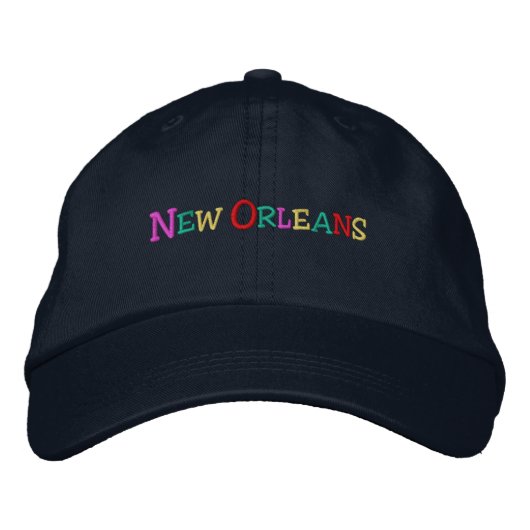 namedrop Nation_New Orleans mehrfarbig Bestickte Kappe (Vorderseite)