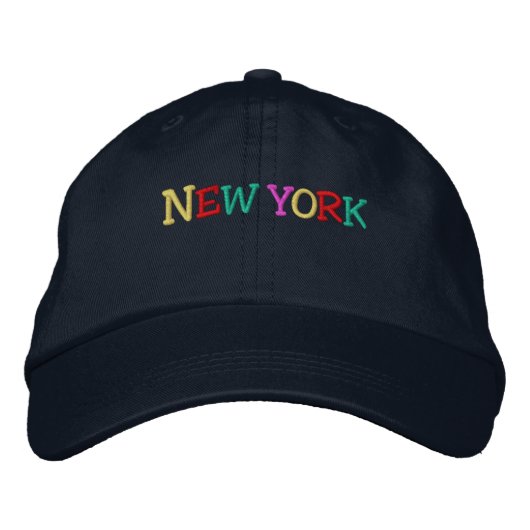 Namedrop Nation_New York mehrfarbig Bestickte Baseballkappe (Vorderseite)