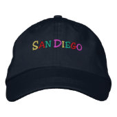 Namedrop Nation_San Diego mehrfarbig Bestickte Baseballkappe (Vorderseite)