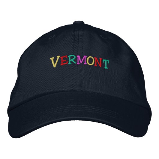 Namedrop Nation_Vermont mehrfarbig Bestickte Kappe (Vorderseite)