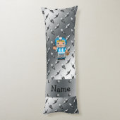 Namefußballspieler-Silberdiamantplatte Seitenschläferkissen (Rückseite (Vertikal))