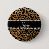 NamegoldGlitter Cheetahdruck Button (Vorderseite)