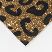 NamegoldGlitter Cheetahdruck Fleecedecke (Ecke)