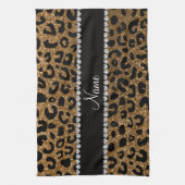 NamegoldGlitter Cheetahdruck Geschirrtuch (Vertikal)
