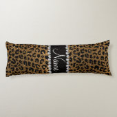 NamegoldGlitter Cheetahdruck Seitenschläferkissen (Rückseite)