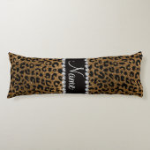 NamegoldGlitter Cheetahdruck Seitenschläferkissen (Vorderseite)