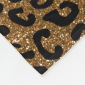 NamegoldGlitter-Leoparddruck Fleecedecke (Ecke)