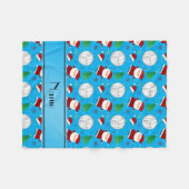 Namehimmelblau-Volleyballweihnachtsmuster Fleecedecke (Vorderseite (Horizontal))