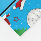 Namehimmelblau-Volleyballweihnachtsmuster Fleecedecke (Ecke)