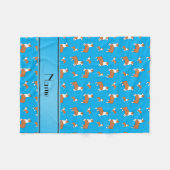 Namehimmelblau Walisercorgi Pembrokehunde Fleecedecke (Vorderseite (Horizontal))