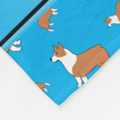 Namehimmelblau Walisercorgi Pembrokehunde Fleecedecke (Ecke)