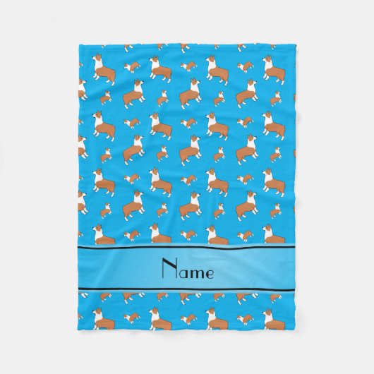 Namehimmelblau Walisercorgi Pembrokehunde Fleecedecke (Vorderseite)