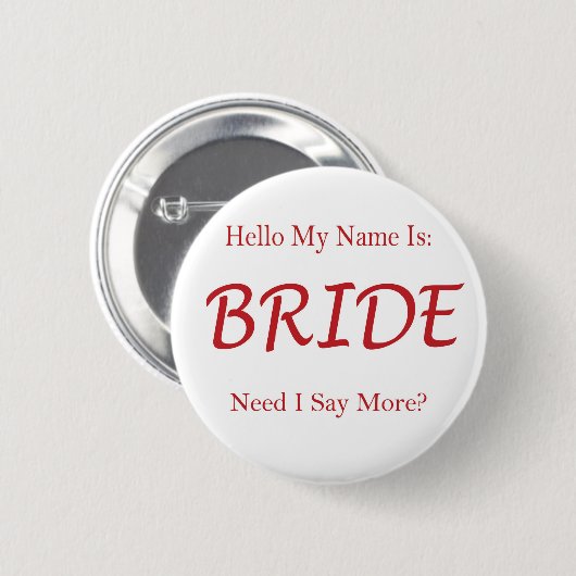 NameIsBride Button (Vorne & Hinten)