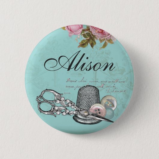 Namen-Abzeichen-Button im Nähdesign Button (Vorderseite)