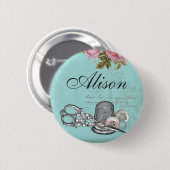 Namen-Abzeichen-Button im Nähdesign Button (Vorne & Hinten)
