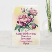 Namen ändern, Glückliche Mütter Tag Oma Peony Karte (Vorderseite)