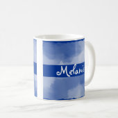 Namen auf Clouds-Design-Tasse Kaffeetasse (VorderseiteRechts)