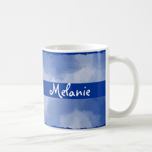 Namen auf Clouds-Design-Tasse Kaffeetasse (Rechts)