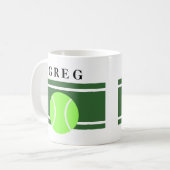 Namen auf Tennis-Tassen Kaffeetasse (Vorderseite Links)