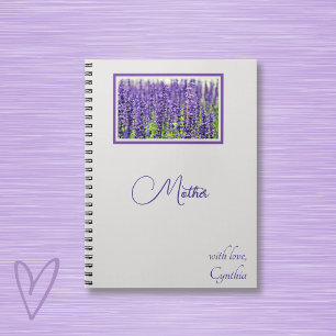 Namen bearbeiten, Reizvolles Lavendel-Tagebuch, Notizblock