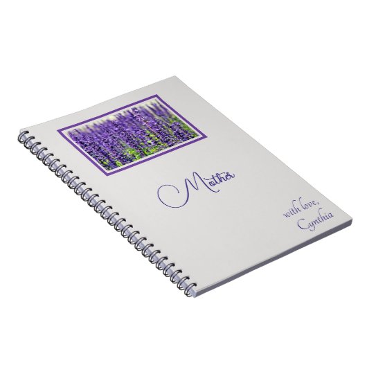 Namen bearbeiten, schönes Lavendel-Journal, Notizblock (Rechte Seite)