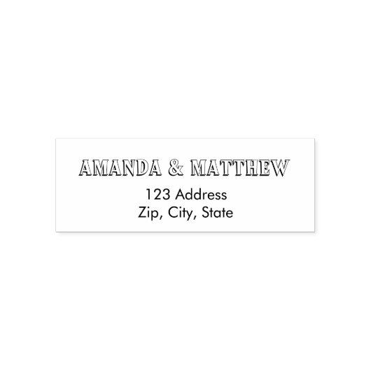 Namen Brautbräucher Hochzeit Rücksendeadresse Permastempel (Design)