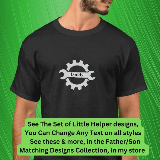 Namen Daddy Mommy Wrench Gear Workshop T - Shirt h