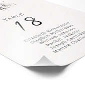 Namen der Bergwaldgäste Tischnummer Fotodruck (Ecke)