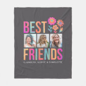 Namen der besten Freunde von Fotocollage-BESTE FRE Fleecedecke (Vorderseite)