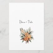 Namen der Boho Fall Winter-Karte auf der Rückseite Menükarte (Rückseite)