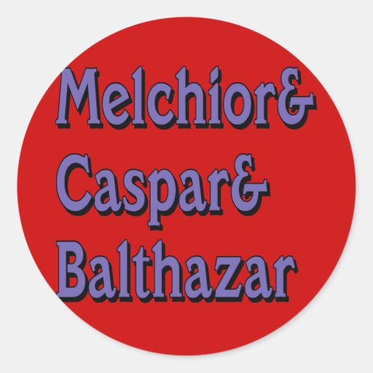 Namen der drei Wisamen Runder Aufkleber (Vorderseite)