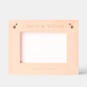 Namen der Ehepaare niedlich Herzensfest Geätzte Rahmen (Vorderseite)