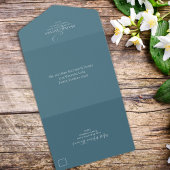 Namen der Empfänger von Floral Blue Hydrangea All In One Einladung