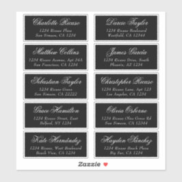 Namen der Gäste Anschrift Personalisiertes Versand Aufkleber