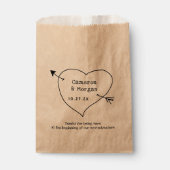 Namen der Gastgeschenk Hochzeit im Herzinfarkt Geschenktütchen (Vorderseite)