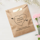 Namen der Gastgeschenk Hochzeit im Herzinfarkt Geschenktütchen (Versiegelt)