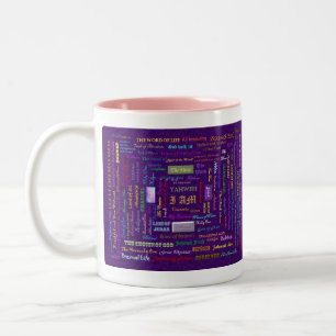 Namen der Gott-Tasse Zweifarbige Tasse