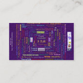 Namen der Gott-Visitenkarte Visitenkarte (Rückseite)