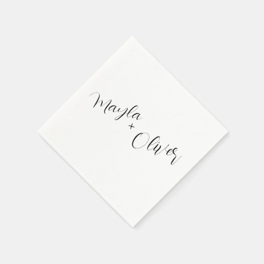 Namen der Hochzeit von Servietten (Ecke)