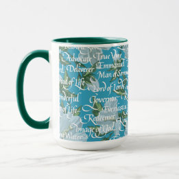 Namen der Kalligraphie Christi | Bright Blue Tasse