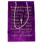 Namen der lila Geschenk-Tasche Jesuss Mittlere Geschenktüte (Vorderseite)