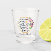 Namen der niedlichen Verbindungspartei Schnapsglas (Vorderseite)