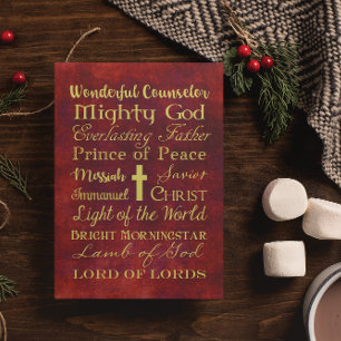 Namen der Personalisierten Weihnachtskarte Jesu Feiertagskarte