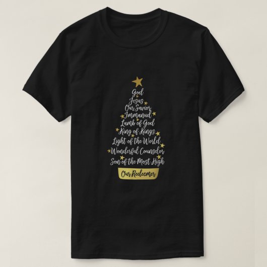 Namen des Christlichen Glaubens Christbaum T-Shirt (Design vorne)