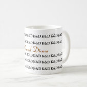 Namen des Ehepaares personalisiert Kaffeetasse (VorderseiteRechts)