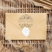 Namen des Ehepaares Save the Date | Elegant Botani Gummistempel