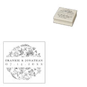 Namen des Ehepaares Save the Date | Elegant Botani Gummistempel (Stempel)
