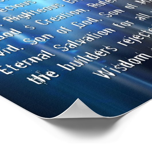 Namen des Lammes Poster (Ecke)